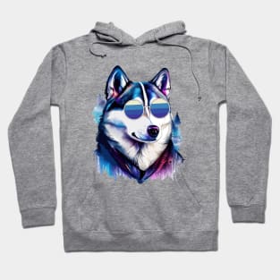 siberian husky sunglasses Hoodie